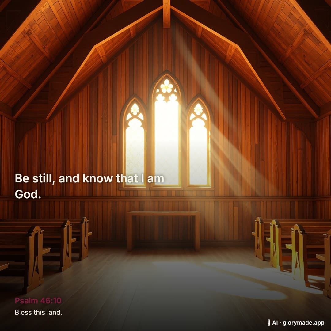 Reverent tone example: "Be still, and know that I am God." — Psalm 46:10